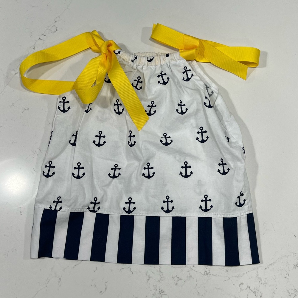 Girls Anchor Dress - Boutique - Handmade